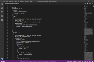 Microsoft Visual Studio代码1中的.har文件的屏幕快照