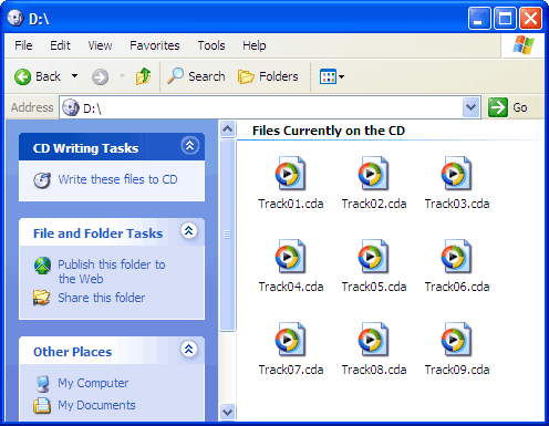 Windows音频CD窗口