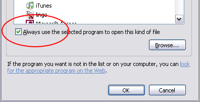 Windows始终使用所选程序
