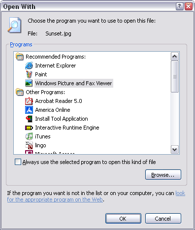 Windows选择程序