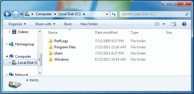 Windows 7隐藏文件