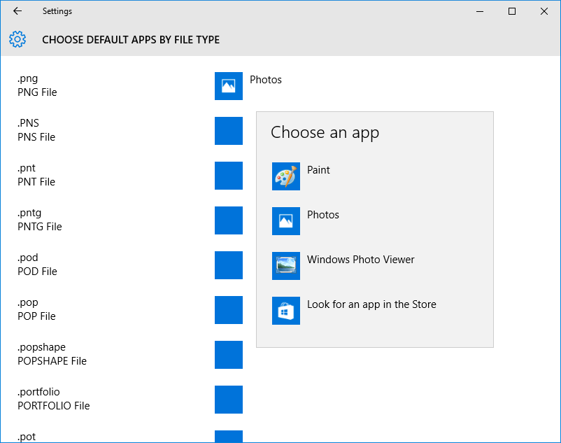 Windows 10默认应用程序窗口