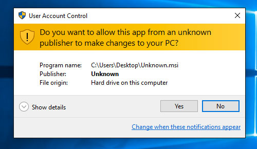 Windows 10用户帐户控制