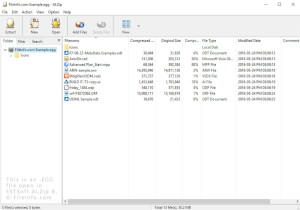 ESTSoft ALZip 8中的.egg文件的屏幕截图