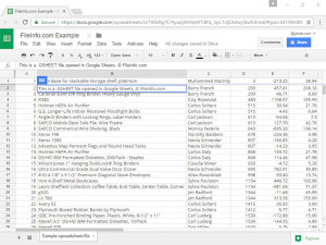 Google表格（Google云端硬盘）中的.gsheet文件的屏幕截图