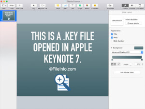 Apple Keynote 7中.key文件的屏幕截图