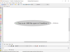 FreeMind 1中.mm文件的屏幕截图