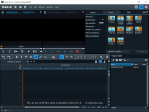 MAGIX Video Pro X中.mvp文件的屏幕截图