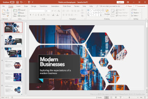 Microsoft PowerPoint 2019中的.potx文件的屏幕快照