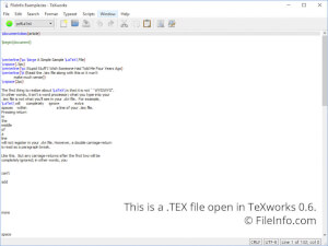 TeXworks 0.6中.tex文件的屏幕截图