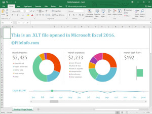 Microsoft Excel 2016中.xlt文件的屏幕快照