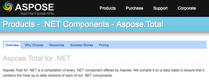 NET的Aspose.Total