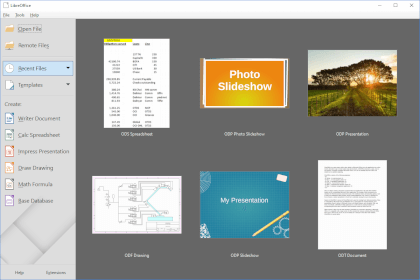 LibreOffice 6.2的屏幕截图