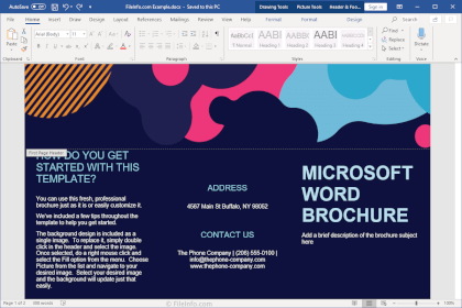 Microsoft Word 2019的屏幕截图